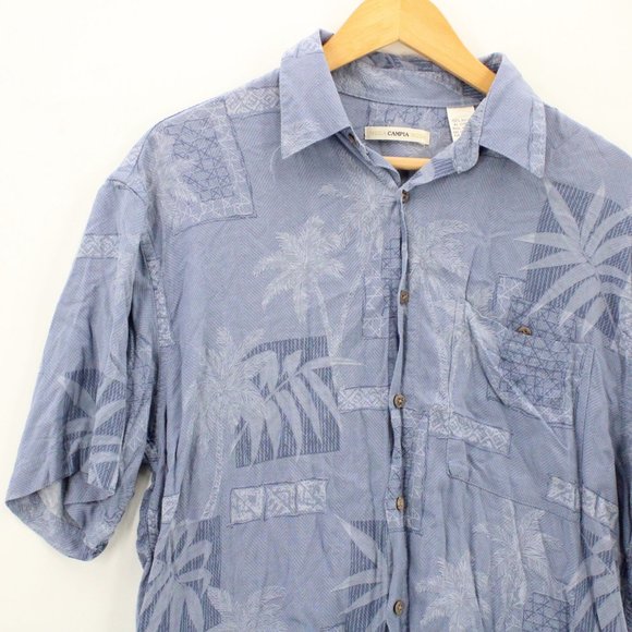 Vintage Moda Campia Moda Hawaiian Shirt Mens Floral Button Down Short Sleeve M - Picture 3 of 10